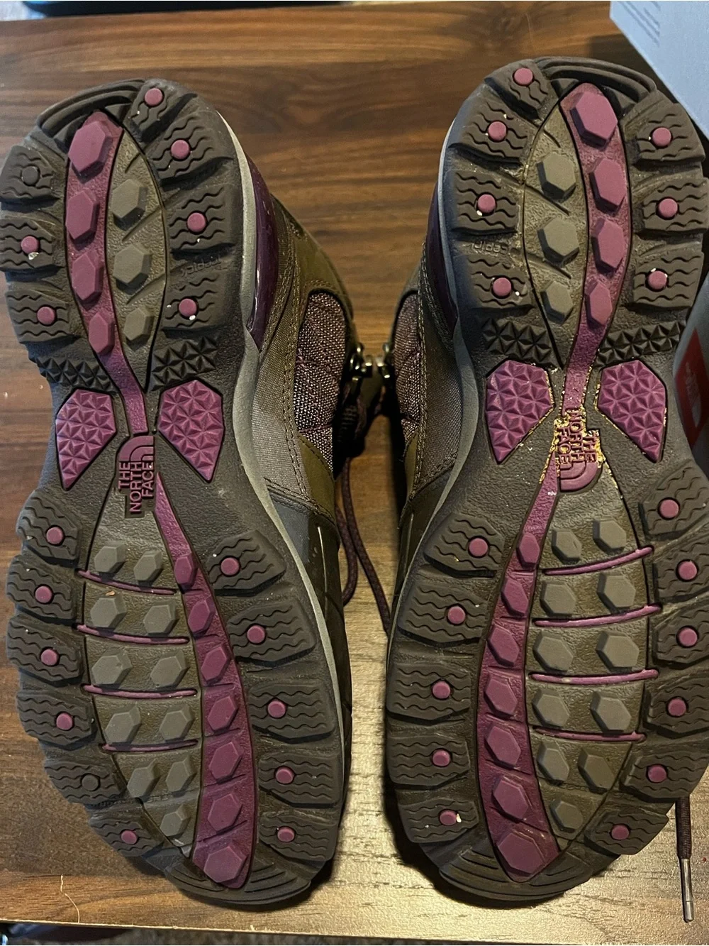 The North Face Women's Winter Boots in Plum and Brown